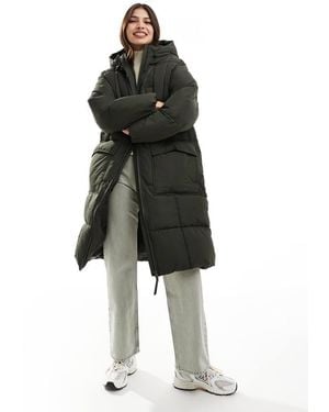 Vero Moda Oversized Longline Padded Coat - Black