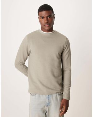 ASOS Long Sleeve Heavyweight Crew Neck T-shirt - Natural