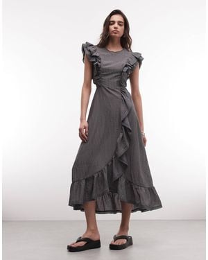 Daisy Street Ruffle Open Back Maxi Dress - Multicolor
