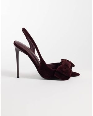 SIMMI Simmi London Eternal Slingback Heeled Sandals With Bow - Red