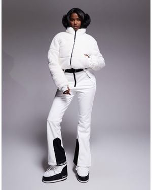ASOS 4505 Ski & Snow Asos 4505 Ski Soft Shell And Faux-fur Belted Slim Kick Ski Suit - Blue