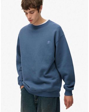 Superdry Blank Oversized Crew Sweatshirt - Blue