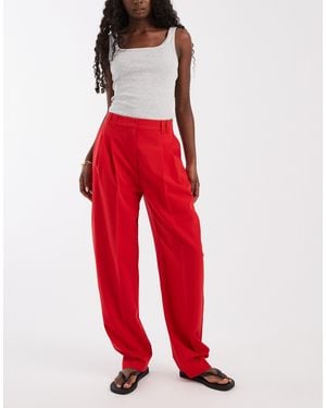 ASOS Tailo Tape Pants - Red