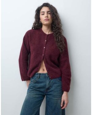 & Other Stories Alpaca And Wool Cardigan With Button Front - Red