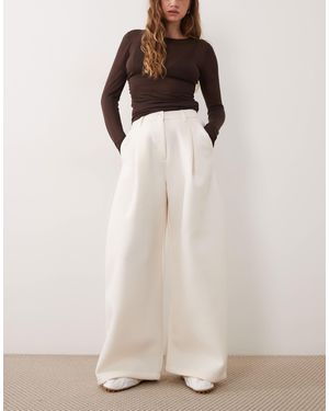 Nike Wide Leg Tailored Pants - Natural