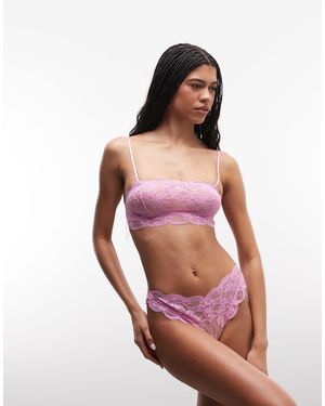 ASOS Lola Lace Brazilian Briefs - Pink