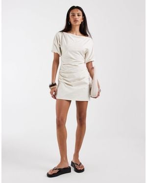 BRONZE SNAKE Margarita Mini Dress - White