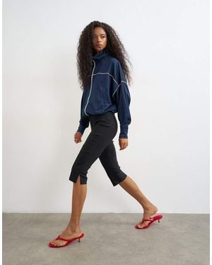 TOPSHOP Capri Trouser - Blue