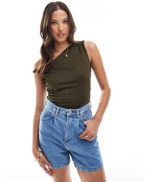 Miss Selfridge Denim Bermuda Shorts - Blue