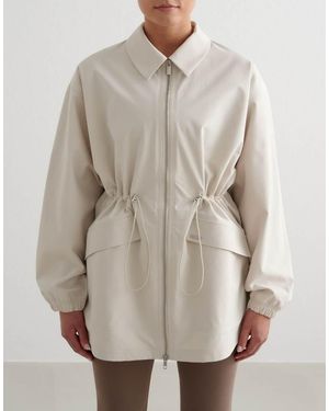 Aim'n Giacca Impermeabile Color Argilla Con Zip - Neutro