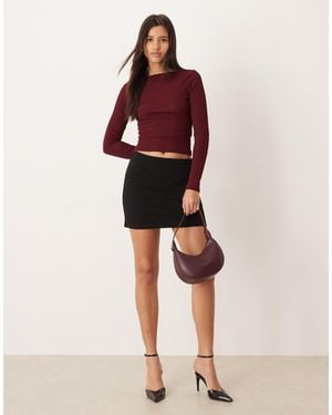 ASOS Ponte Micro Mini Skirt With Pocket Detail - Red
