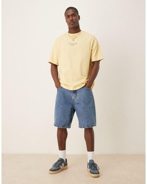 Calvin Klein Jorts Anni '90 Lavaggio Medio - Blu