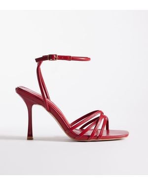 SIMMI Simmi London Wide Fit Sibelle Strappy Heeled Sandals - Red