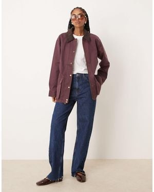 Abercrombie & Fitch – gewachste barn-jacke - Blau