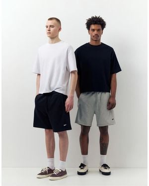 Pull&Bear 2-pack Of Stwd Bermuda Short Joggers - Black