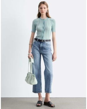& Other Stories Wide Fit Cropped Jeans - Blue