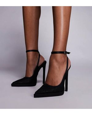 SIMMI Simmi London Wide Fit Landen Heeled Tie Leg Shoes - Brown