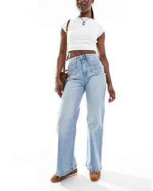 Cotton On Stretch Wide Leg Jeans - Blue