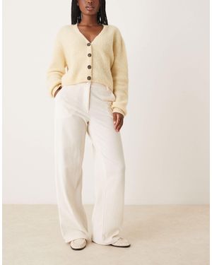Vila High Waisted Corduroy Pants - Natural