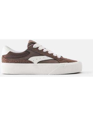 Pull&Bear Stwd Leren Sneakers - Wit