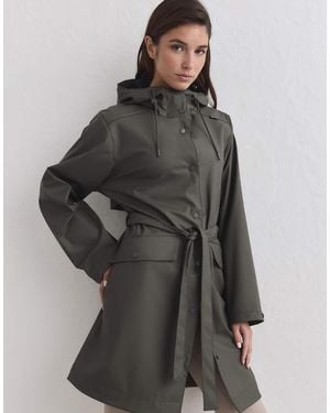 Aim'n Chubasquero Dark Ivy En Dark Ivy-Verde - Gris