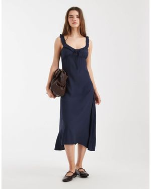 Cotton On Layla Frill Midi Dress - Blue