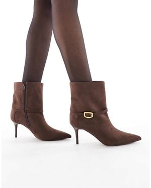 schuh Brodie Foldover Buckle Boots - Brown