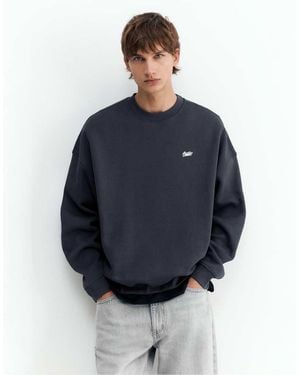 Pull&Bear Stwd Boxy Sweatshirt - Blauw