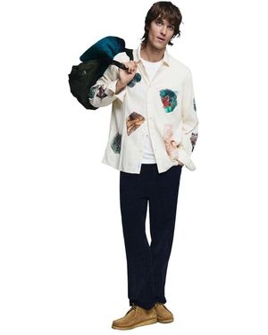 Desigual Mosaic Patch Shirt - Grey