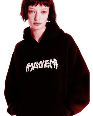 Bershka Lady Gaga Print Hoodie - Black