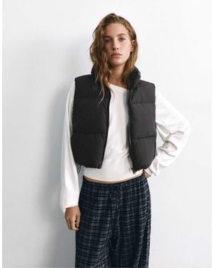 Pull&Bear Wattierte weste - Schwarz