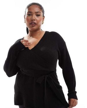 Yours Wrap Jumper - Black