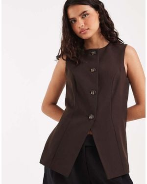 River Island Pocket Detail Waistcoat - Black