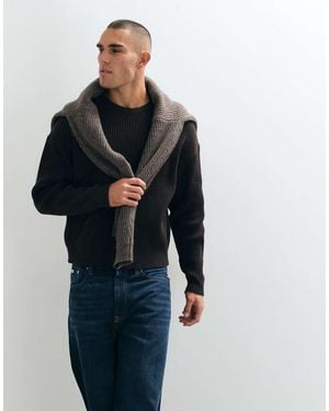 Only & Sons Ribbed Crew Neck Jumper - Blue