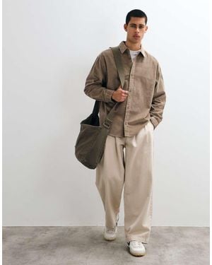 ASOS Cord Oversized Shirt - Natural