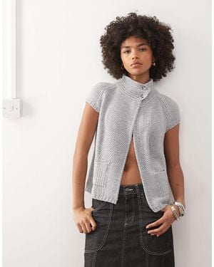 Collusion – offene strickjacke - Weiß