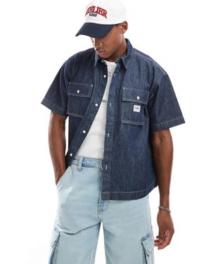 Lee Jeans – workwear – kurzärmliges oversize-jeanshemd - Blau