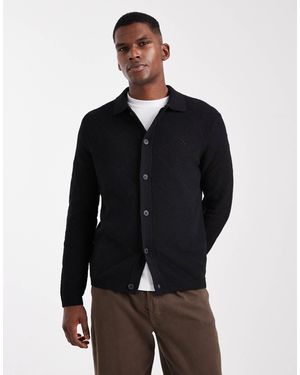 Only & Sons Diamond Textured Cardigan - Blue