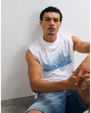 ASOS Oversize-tanktop mit argentinien-print - Grau