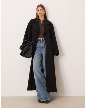 ASOS Oversized Volume Trench Coat - Black