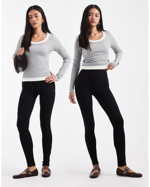ASOS 2-pack leggings - Black