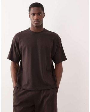 New Look Co-Ord Boxy Oversized T-Shirt - Brown