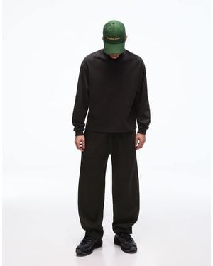 Bershka Wide Fit Balloon jogger - Black