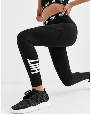 HIIT Legging Met Logo Op De Taille - Zwart