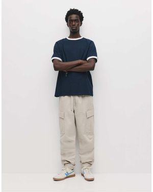 Pull&Bear – cargo-jogginghose - Blau