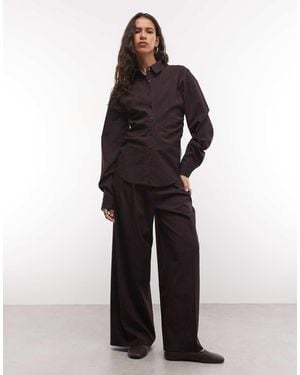 Collusion Pleated No Waistband Trouser - Blue