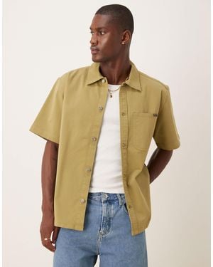 Calvin Klein Relaxed Utility Short Sleeve Shirt - Natural