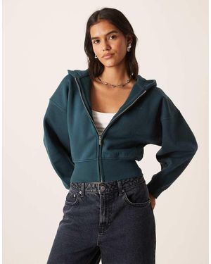 Tala Cocoon Zip Up Hoodie - Blue