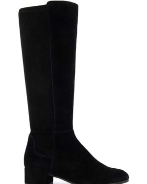 Dune Wide Fit Tayla Suede Boots - Black