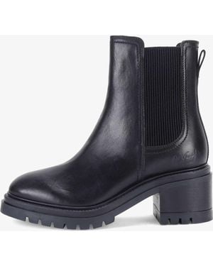 OFF THE HOOK Kington becky - bottines chelsea en cuir avec talon carré - Bleu